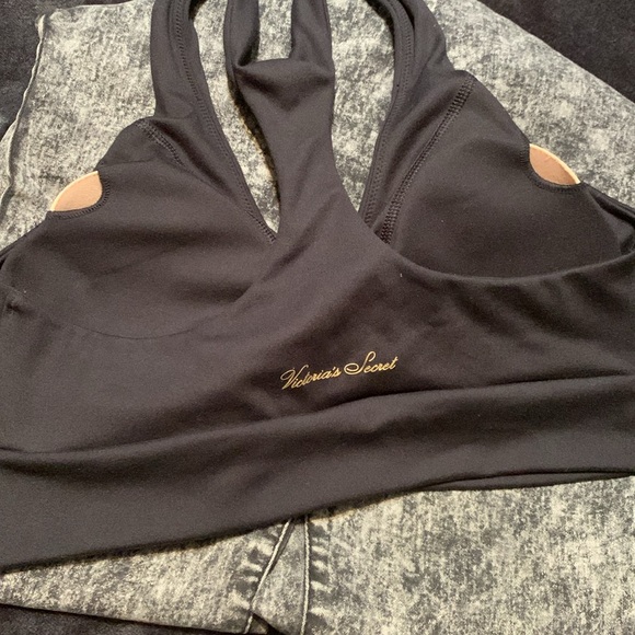 Victoria Secret twist front black sports bra L - Picture 6 of 8